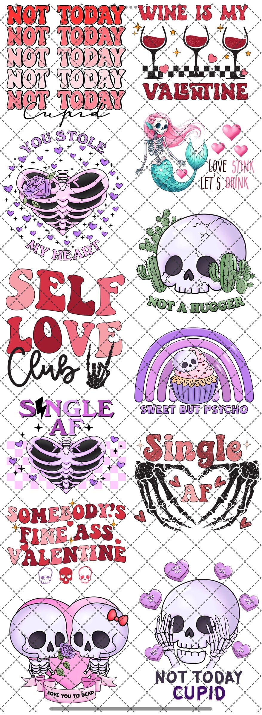 Valentines Day 60” Gang Sheet - Anti-Valentine